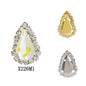 Water Drop Shape 6*10mm/8*13mm Sew on Rhinestone with Golden/Silver Bottom Shiny Crystal for Garments