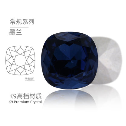 12mm Tip Bottom Special Shape Fat Square Crystal Diamond Tip Bottom Special Shape Glass Diamond Diy Jewelry Accessories Materials