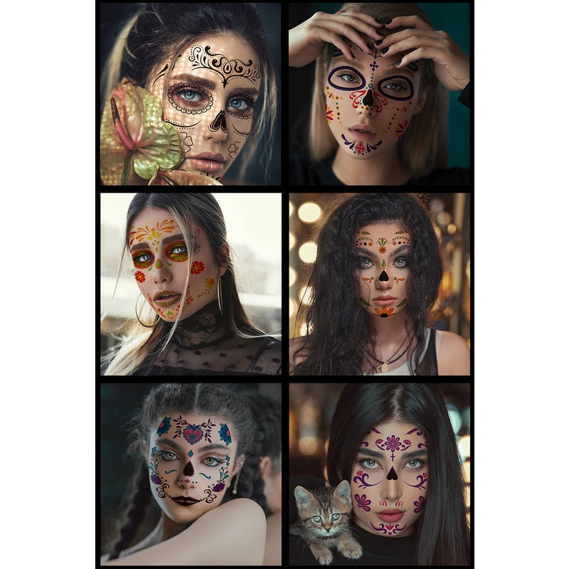 Halloween Clown Horror Mouth Tattoo Stickers, for Party Props Horror Cosplay Costume Makeup Props, for Halloween Masquerade Cosplay Party.