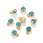 6MM Beads Pendant Shiny Crystal Diamond Glass Rhinestone  with Gold/Silver Zinc Base Necklace