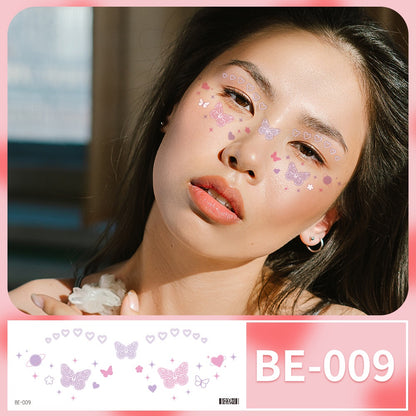 Blush makeup stickers Love Star Tattoo Sticker Cute Girl Face Sticker