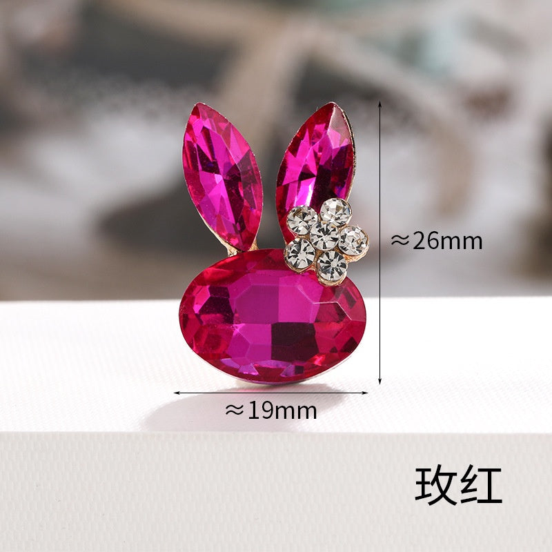 Faship Rhinestone Crystal Bunny Rabbit Pin Brooch Accessories for Easter