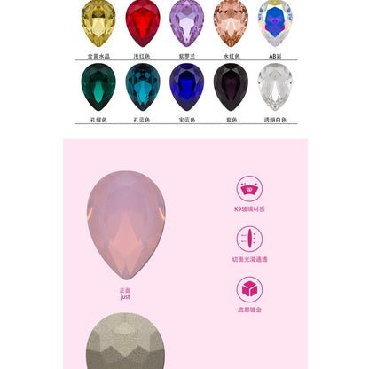 High-end Water Drop 13*18mm High Top Rhinestones Unusual Rhinestones Diy Jewelry Accessories Tip Bottom Diamond Nail Nail Sticker Diamond Materials