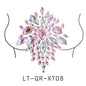 【ready Stock】Body Sticker Acrylic Chest Diamond Sticker Women Fake Tattoo Stickers Rave Party Dance Chest Decoration