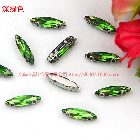4*15mm Fine Horse Eyes Four Angle Claw Rhinestones Special Shape Crystal Rhinestones Hand Sewn Glass Rhinestones Anti-hook Claw Drill Accessories