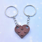 Acrylic Material Creative Building Block Keychain/Keyring 1pcs Pendant Decorative Acrylic Heart Shape Necklace