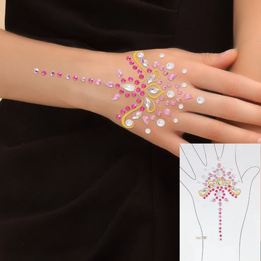 Princess Hand Rhinestone with European and American Mother-of-pearl Sexy Transparent Acrylic Diamond Pearl Hand Back with Water Drop Rhinestone