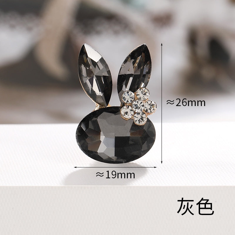 Faship Rhinestone Crystal Bunny Rabbit Pin Brooch Accessories for Easter