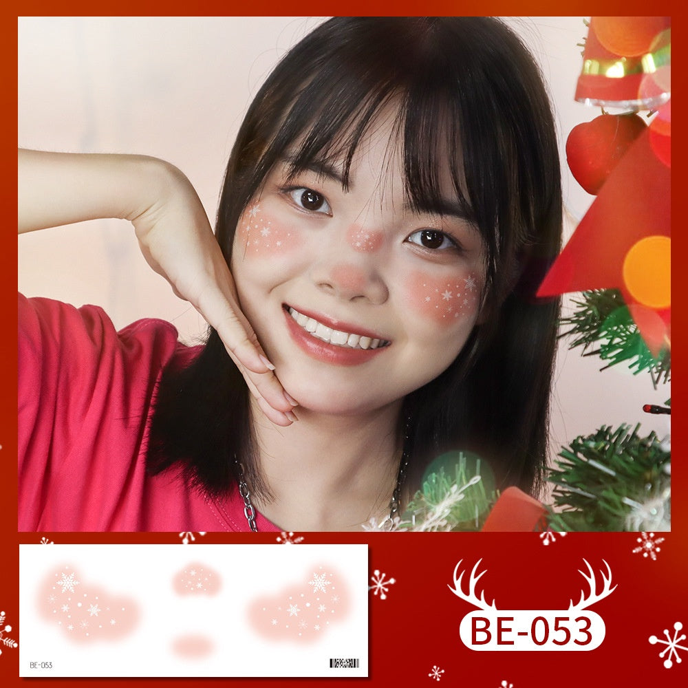 Face Sticker Kids Girls Christmas Sticker Masquerade Makeup Waterproof Tattoo Stickers
