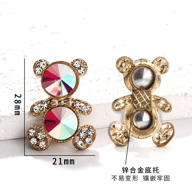 Crystal Bear Multi-color Diamond Bear Brooch DIY Accessories