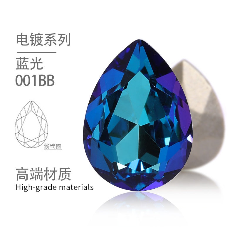 High-end Water Drop 13*18mm High Top Rhinestones Unusual Rhinestones Diy Jewelry Accessories Tip Bottom Diamond Nail Nail Sticker Diamond Materials