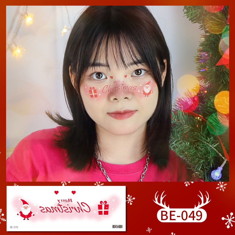 Face Sticker Kids Girls Christmas Sticker Masquerade Makeup Waterproof Tattoo Stickers