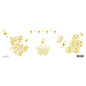 Gold Stickers Beauty Makeup Sweet Makeup Party Concert Gold Face with Waterproof Tattoo Stickers