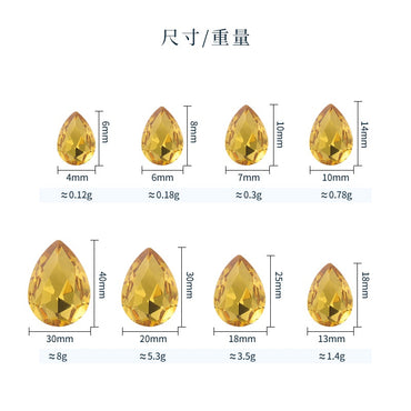 Factory Wholesale Glass Water Drop Crystal Drill Mobile Phone Diy Accessories Hair Accessories Handmade Material Glass Drill
