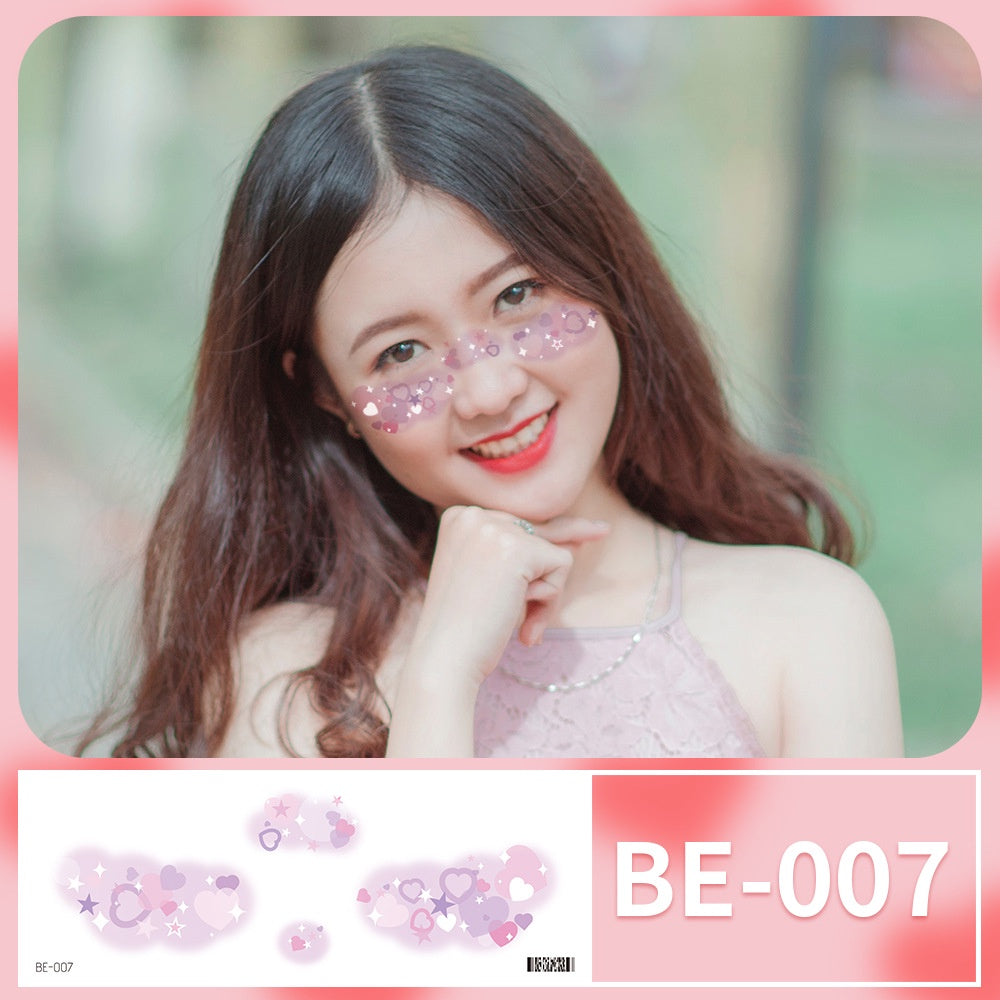 Blush makeup stickers Love Star Tattoo Sticker Cute Girl Face Sticker