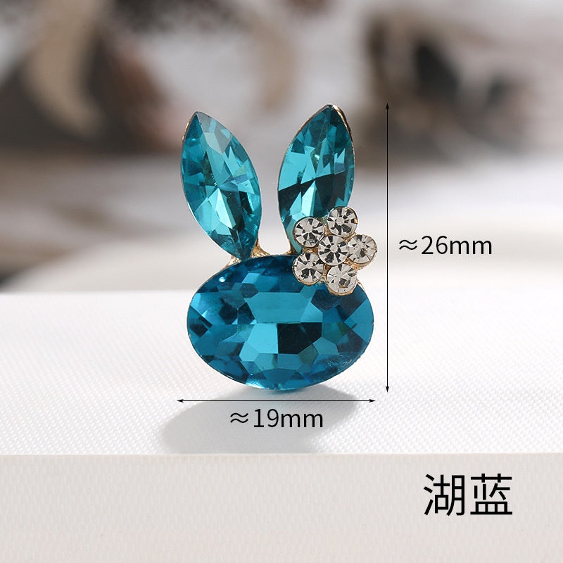 Faship Rhinestone Crystal Bunny Rabbit Pin Brooch Accessories for Easter