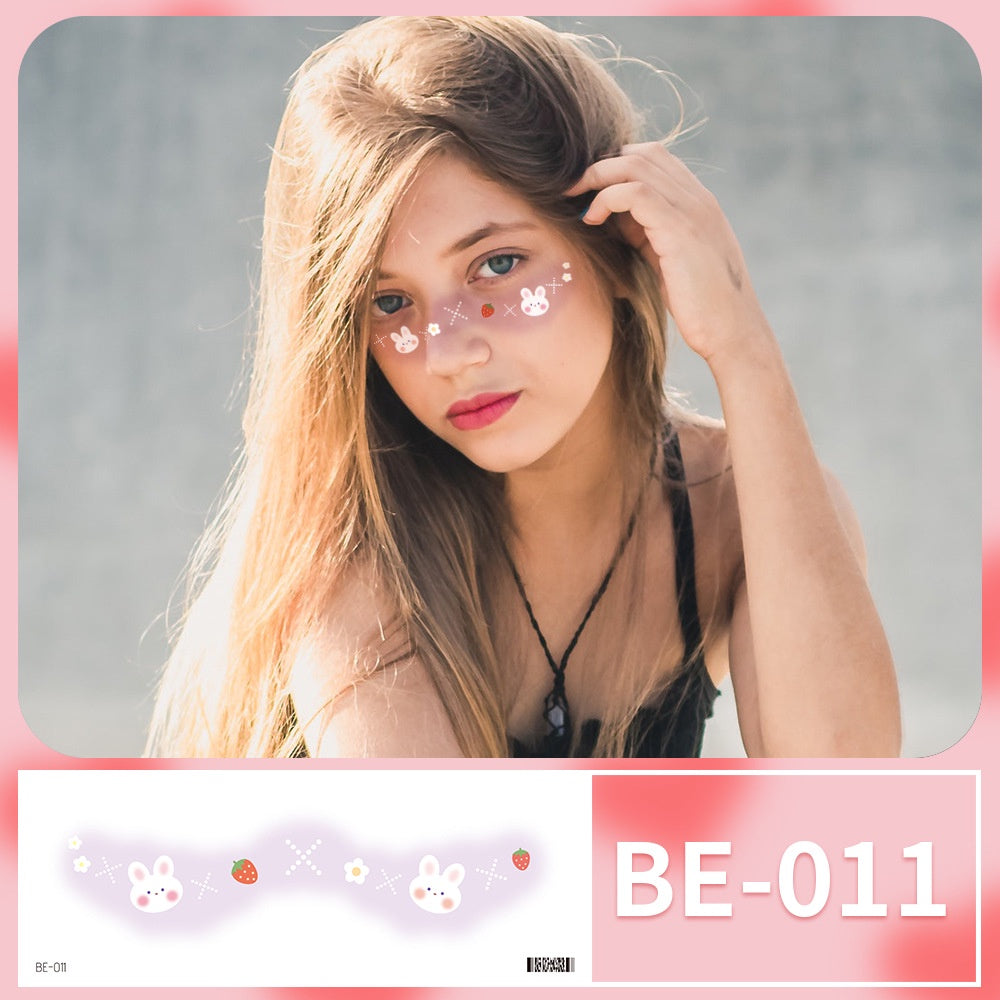Blush makeup stickers Love Star Tattoo Sticker Cute Girl Face Sticker
