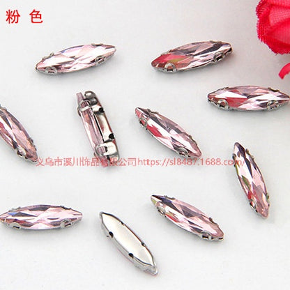 4*15mm Fine Horse Eyes Four Angle Claw Rhinestones Special Shape Crystal Rhinestones Hand Sewn Glass Rhinestones Anti-hook Claw Drill Accessories