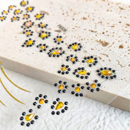 Cat Face Face Diamond Paste Acrylic Diamond Masquerade Ball European and American Makeup Party Painting Cross Border Tattoo Paste Face Paste