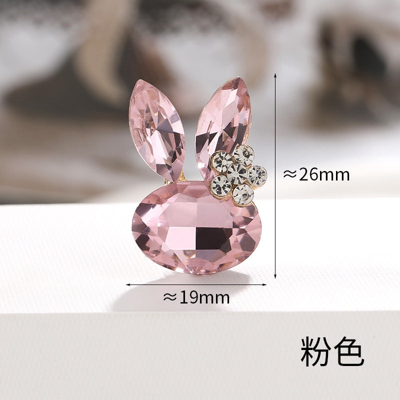 Faship Rhinestone Crystal Bunny Rabbit Pin Brooch Accessories for Easter