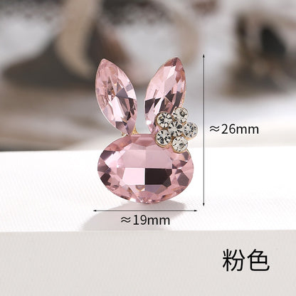 Faship Rhinestone Crystal Bunny Rabbit Pin Brooch Accessories for Easter