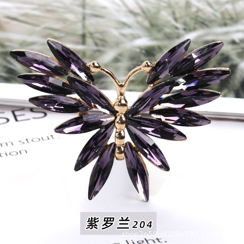 Full of Diamond Crystal Butterfly Alloy Cell Phone Case DIY Crocs Accessories