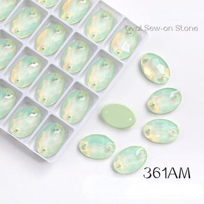 11*16/13*18/17*24mm Oval Shape K9 Glass Crystal Stones Sewing Rhinestones Buttons for Clothes Decoration