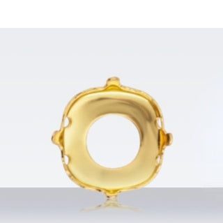 20pcs Golden Copper Hollow Bottom With Holes Base for K9 Rhinestone DIY Jewelry Making