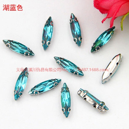 4*15mm Fine Horse Eyes Four Angle Claw Rhinestones Special Shape Crystal Rhinestones Hand Sewn Glass Rhinestones Anti-hook Claw Drill Accessories