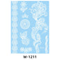 White Lace Tattooed HENNA INSTAN/HENNA TEMPORER Waterproof Indian Floral Geometric Pattern for A Party Wedding