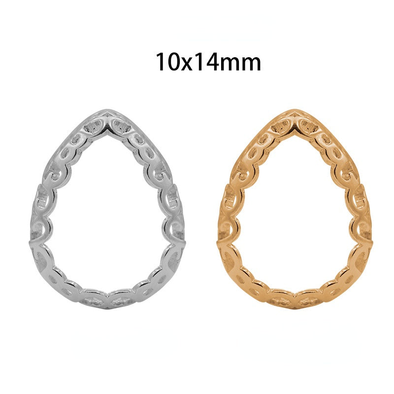 Golden/Silver Nest Shape Bottom/Sew on Rhinestone DIY Jewelry Making/Copper Material