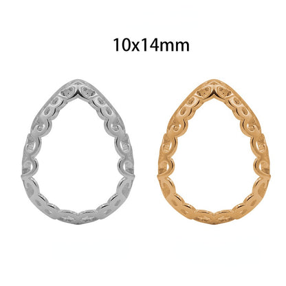 Golden/Silver Nest Shape Bottom/Sew on Rhinestone DIY Jewelry Making/Copper Material