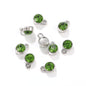 6MM Beads Pendant Shiny Crystal Diamond Glass Rhinestone  with Gold/Silver Zinc Base Necklace