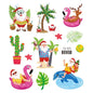 Face Stickers Christmas Cute Stickers Waterproof Children's Cartoon Glitter Snowflake Santa Claus