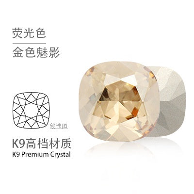 12mm Tip Bottom Special Shape Fat Square Crystal Diamond Tip Bottom Special Shape Glass Diamond Diy Jewelry Accessories Materials
