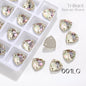 Fat Triangle Mocha Series Garment Sew on Rhinestone Glass Crystal Button for Clothing Jewelry Making