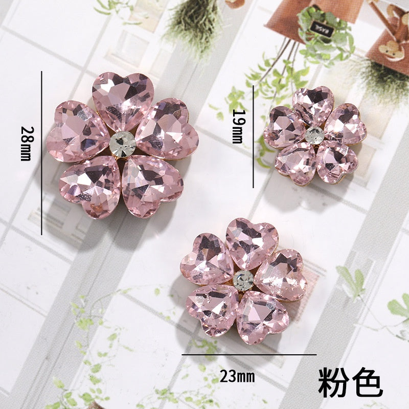 Golden Flower-Leaf Bridal Headpieces for Wedding Headband Bride Hair Pieces Crystal Flower Girl Hair Accessories Clothing Mobile Phone Case DIY Material