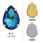 10pcs Light Purple Water Drop Four Angle Claw Crystal Hand Sewing Rhinestone Jewelry Accessories Clothing Accessories