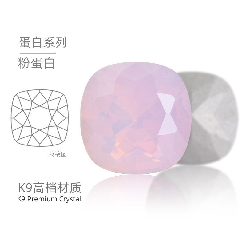 12mm Tip Bottom Special Shape Fat Square Crystal Diamond Tip Bottom Special Shape Glass Diamond Diy Jewelry Accessories Materials