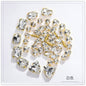 TonyBead Wholesale Multi-shape 50 Mixed Gold Bottom Support Four Corner Claw Diamond Mixed Crystal DIY Clothing Luggage Crystal Jewelry Accessories Materials