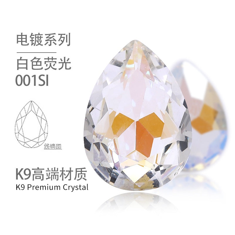 High-end Water Drop 13*18mm High Top Rhinestones Unusual Rhinestones Diy Jewelry Accessories Tip Bottom Diamond Nail Nail Sticker Diamond Materials
