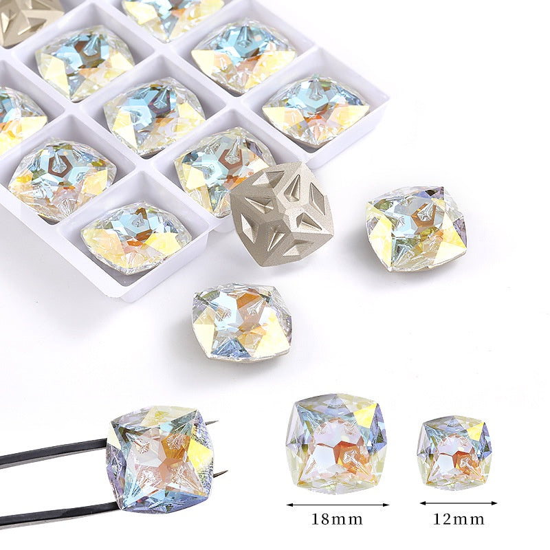 Star Meteorite Series K9 High-grade Fat Square Crystal Glass Diamond Bag Dress Accessories
