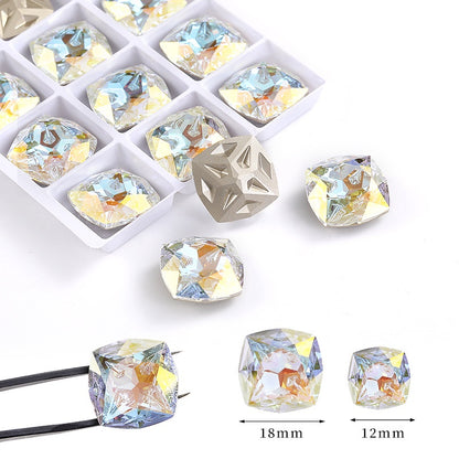 Star Meteorite Series K9 High-grade Fat Square Crystal Glass Diamond Bag Dress Accessories
