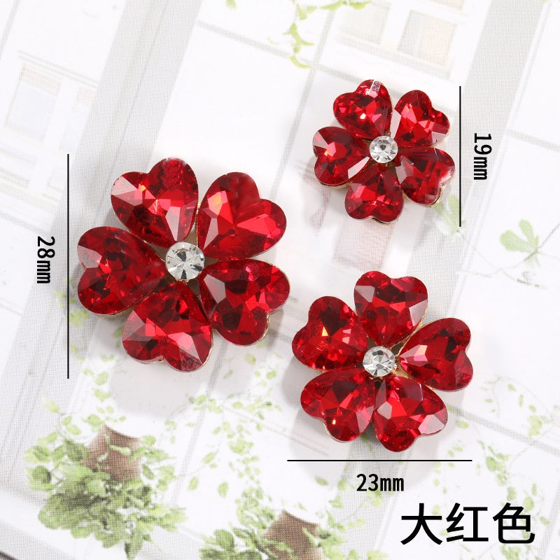 Golden Flower-Leaf Bridal Headpieces for Wedding Headband Bride Hair Pieces Crystal Flower Girl Hair Accessories Clothing Mobile Phone Case DIY Material