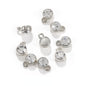 6MM Beads Pendant Shiny Crystal Diamond Glass Rhinestone  with Gold/Silver Zinc Base Necklace