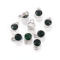 6MM Beads Pendant Shiny Crystal Diamond Glass Rhinestone  with Gold/Silver Zinc Base Necklace