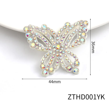 Cute Butterfly Bee Rabbit Crystal ABS Pearl Rhinestone Non-woven Fabric Patch for Decoration