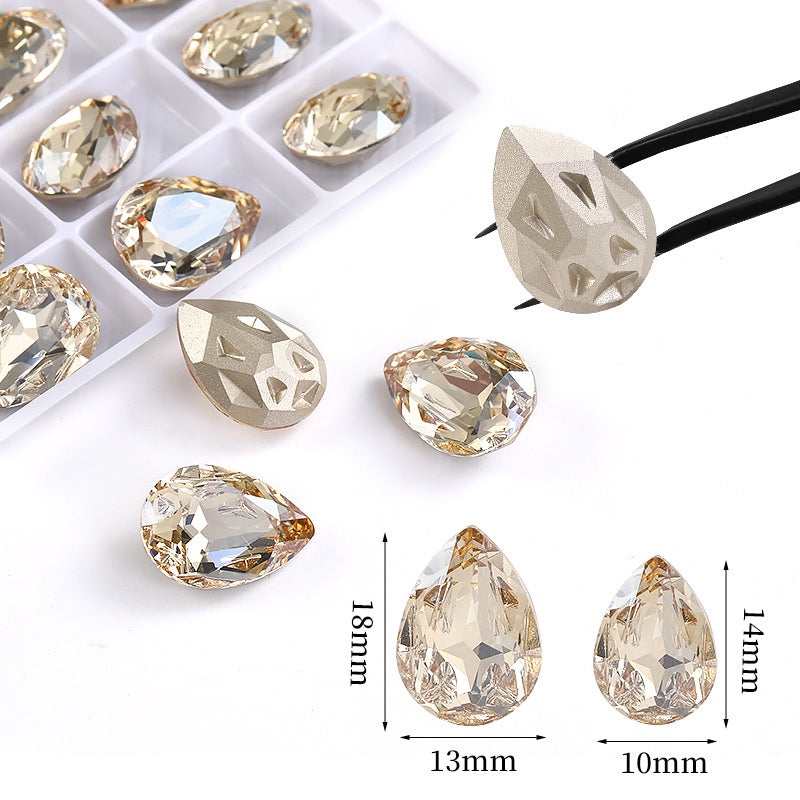 High-end boutique, Starfall series 10 * 14/13 * 18mm water drop crystal glass diamond bracelet clothing accessories