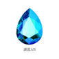 Manufacturer wholesale 7 * 10mm water drop glass diamond 100 pcs, glass material crystal water drop type rhinestone mobile phone sticker diamond DIY accessories hair accessories handmade material glass diamond beads
