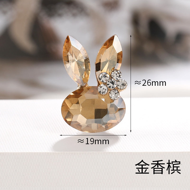 Faship Rhinestone Crystal Bunny Rabbit Pin Brooch Accessories for Easter